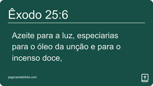 Êxodo 25:6