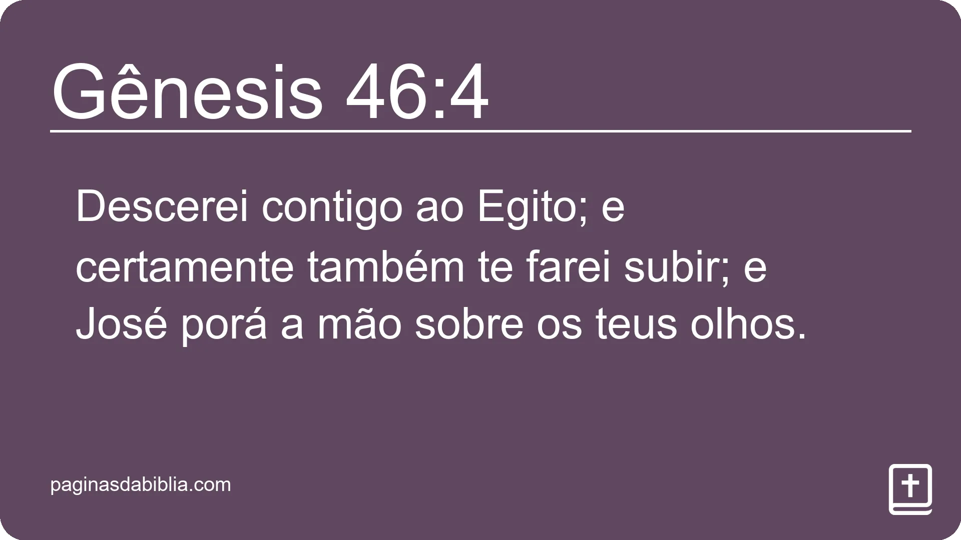 Gênesis 46:4