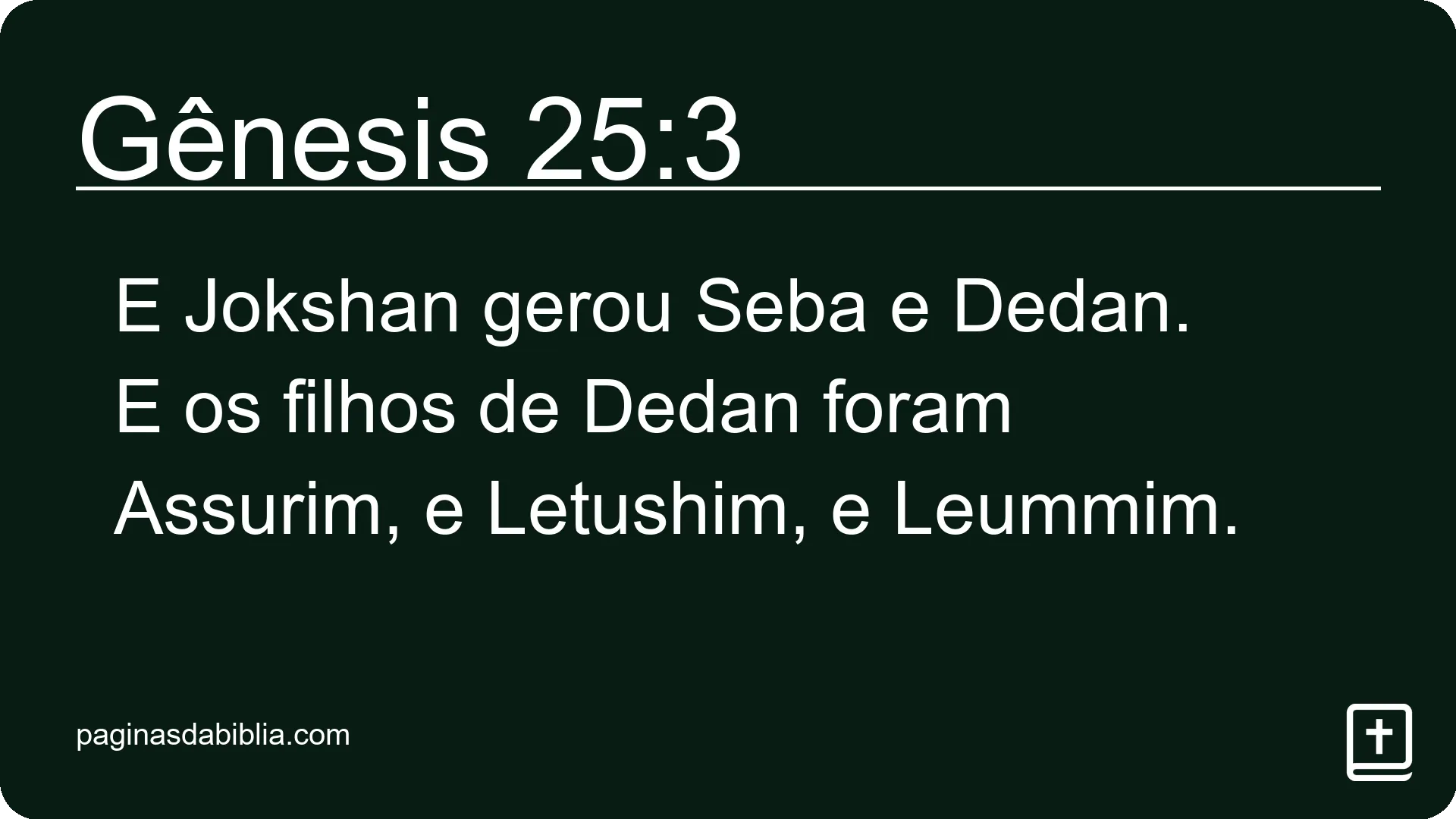 Gênesis 25:3