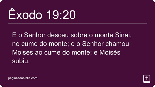 Êxodo 19:20