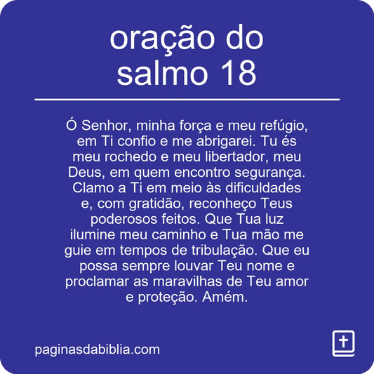 oração do salmo 18