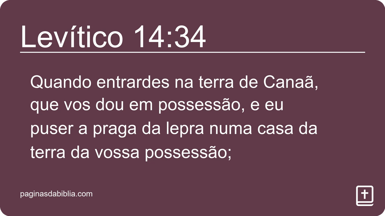 Levítico 14:34