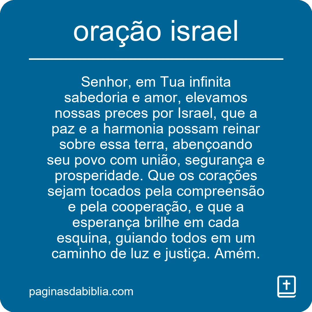 oração israel