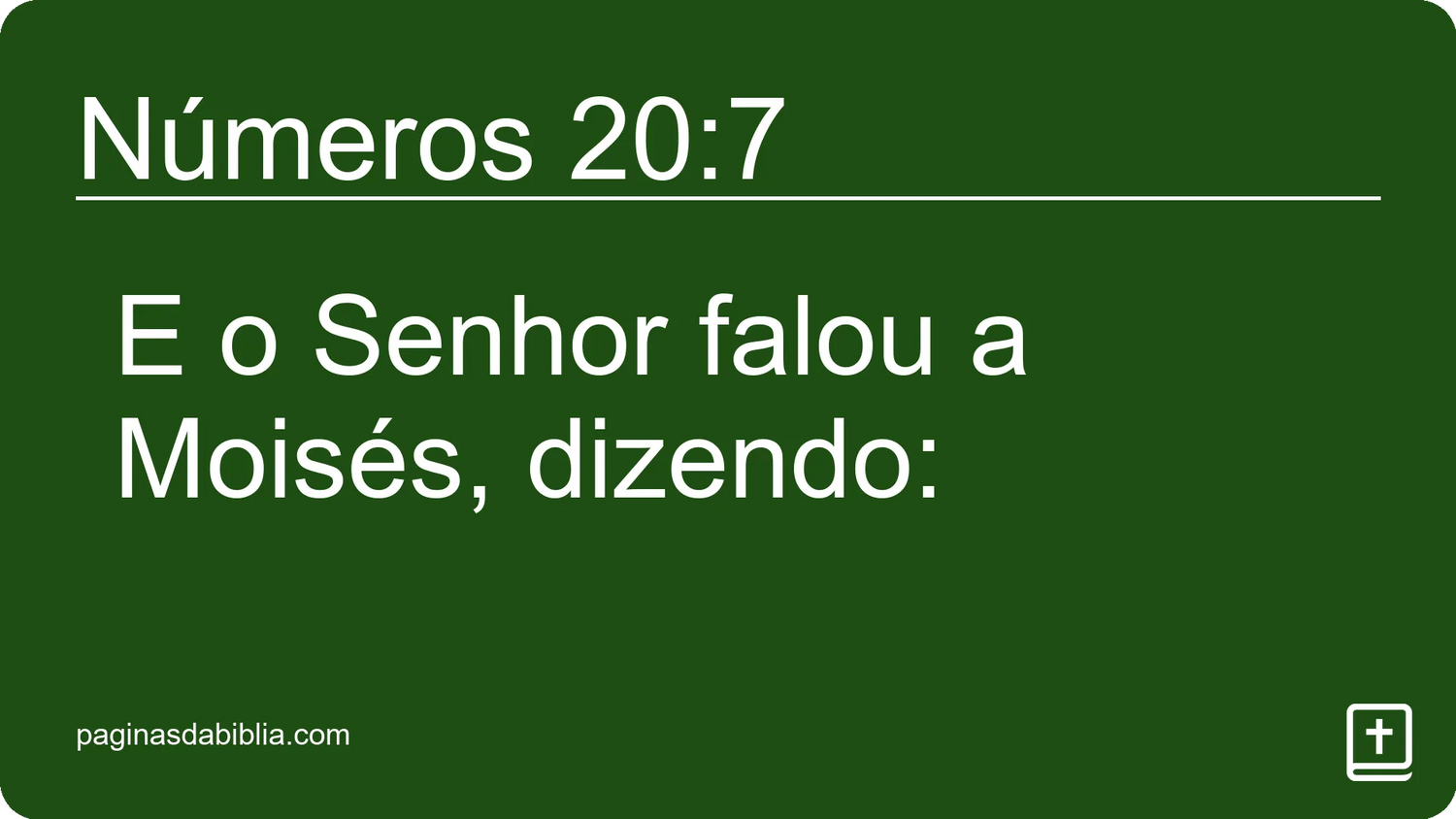 Números 20:7