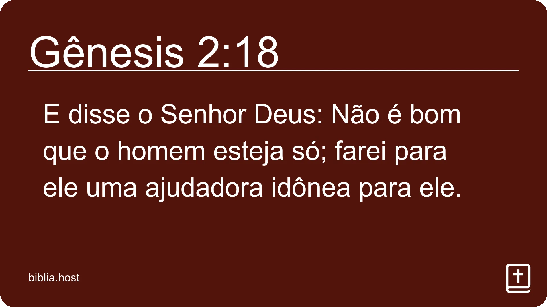 Gênesis 2:18