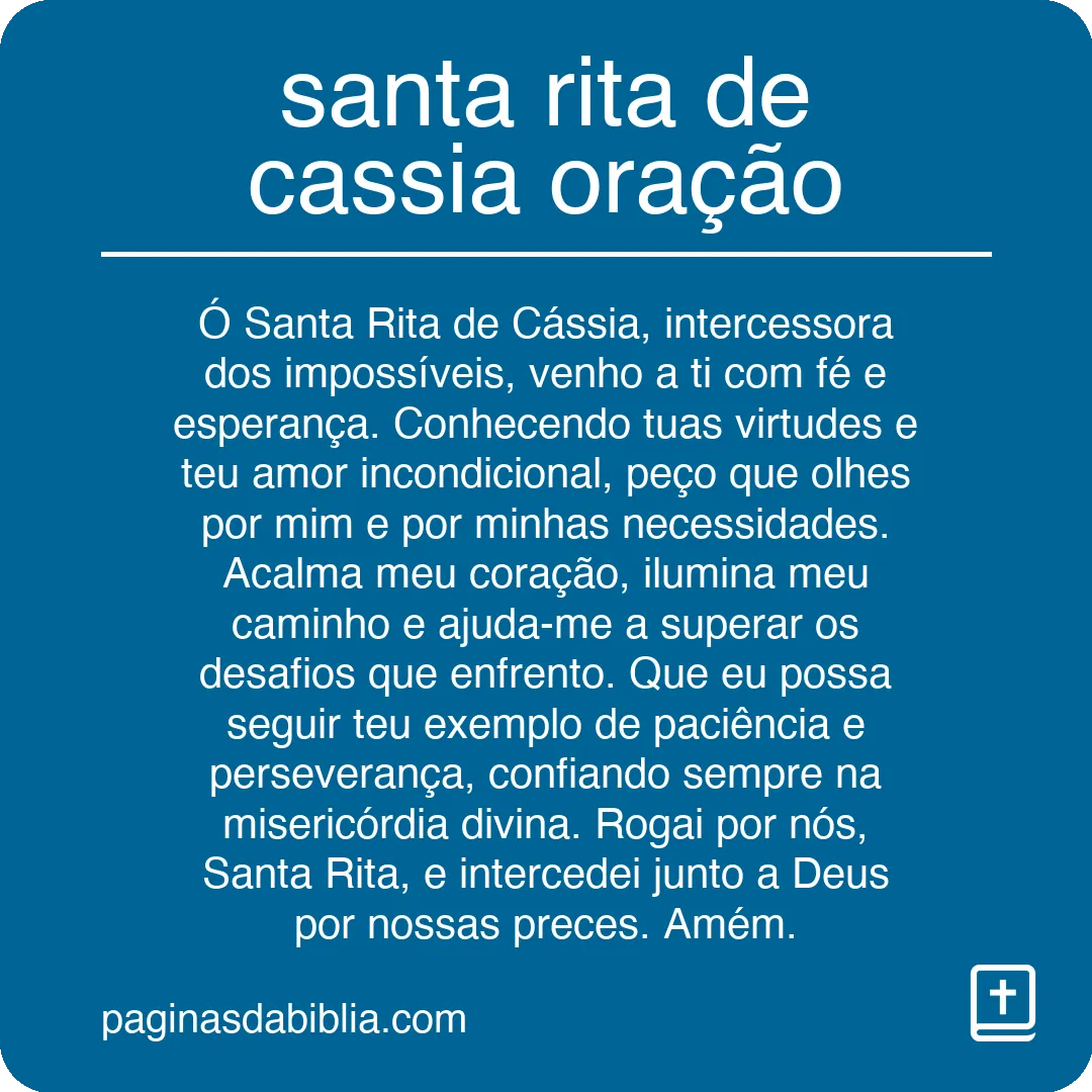 santa rita de cassia oração