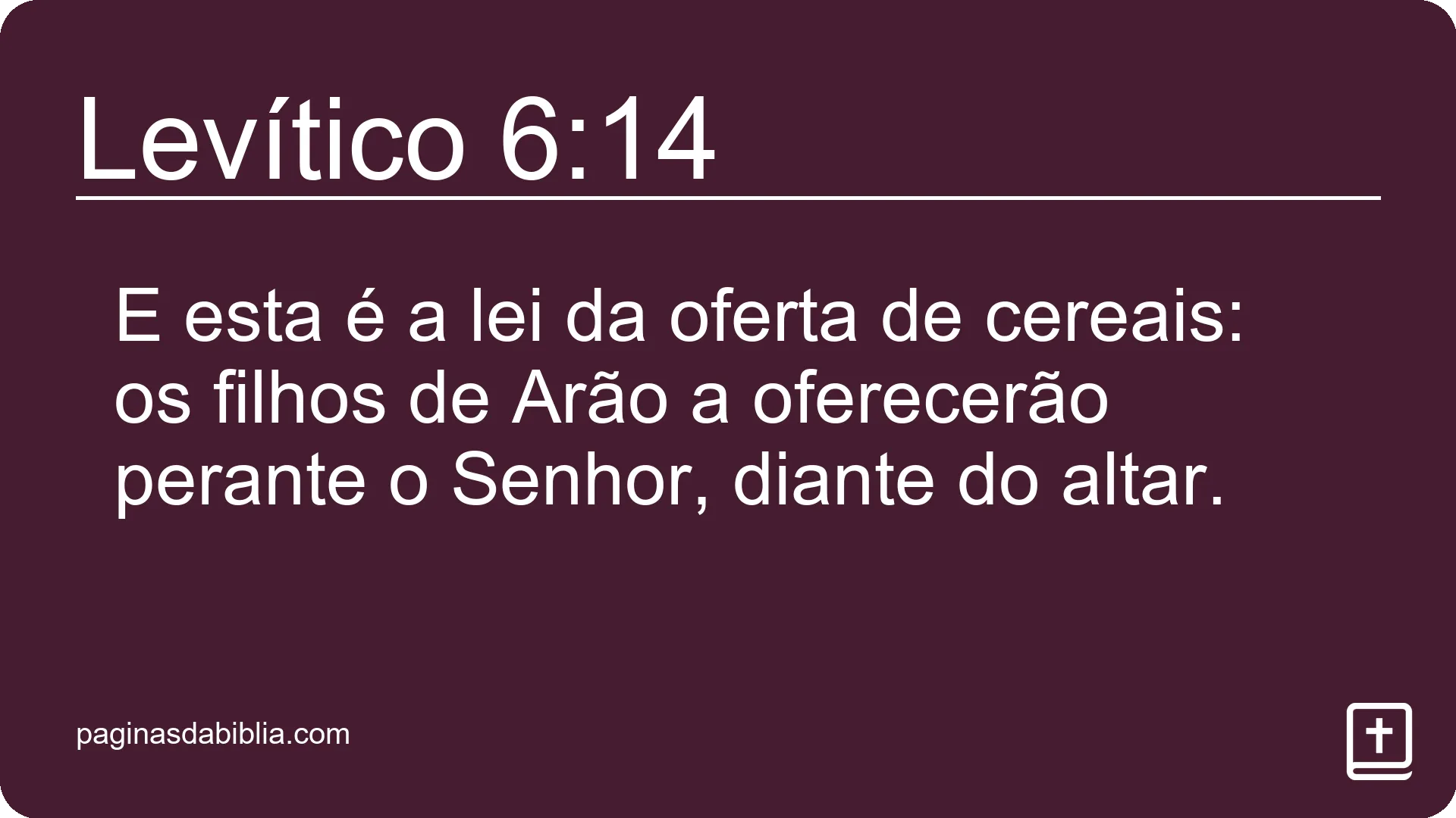 Levítico 6:14