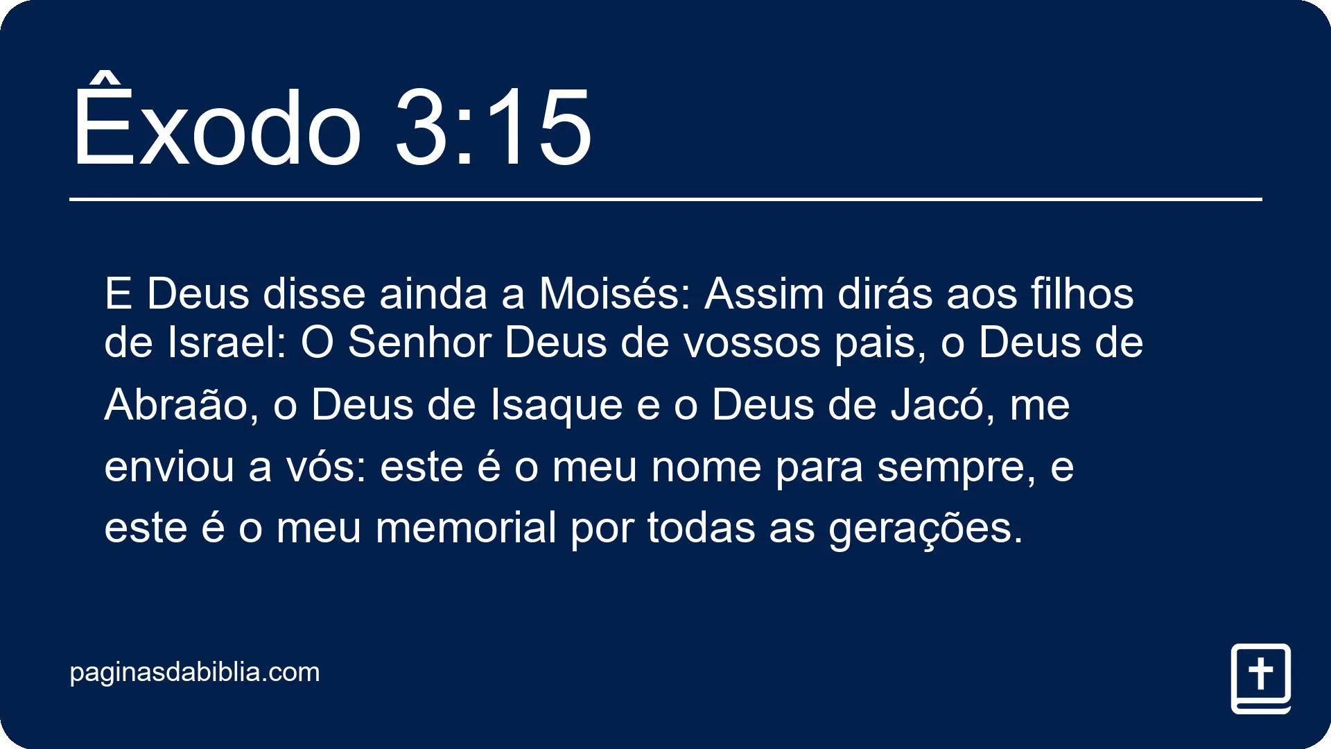 Êxodo 3:15