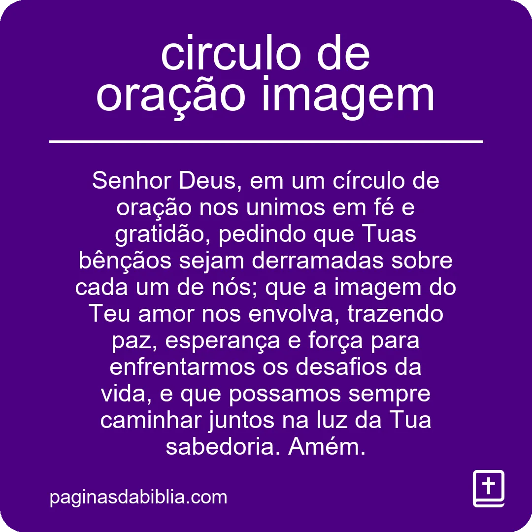 circulo de oração imagem