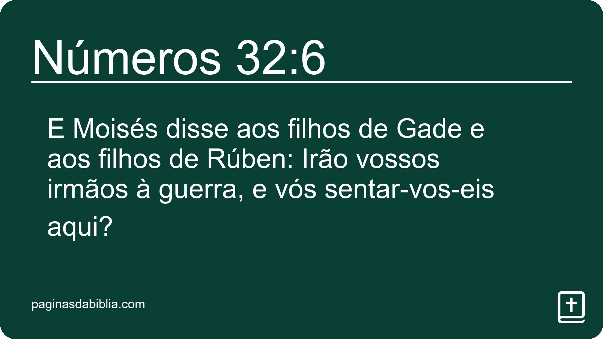 Números 32:6