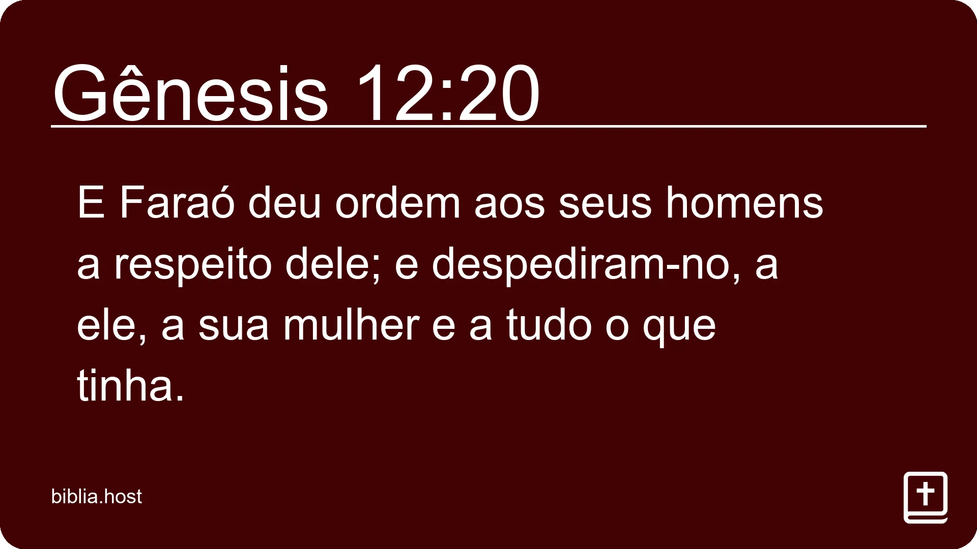 Gênesis 12:20