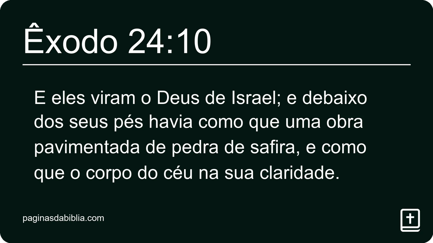 Êxodo 24:10