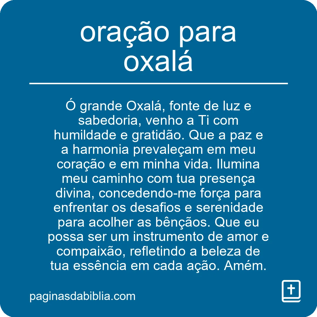 oração para oxalá