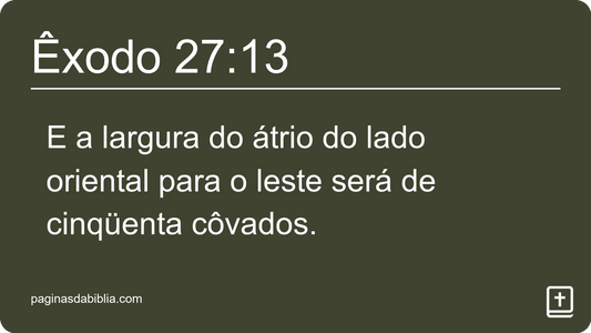 Êxodo 27:13