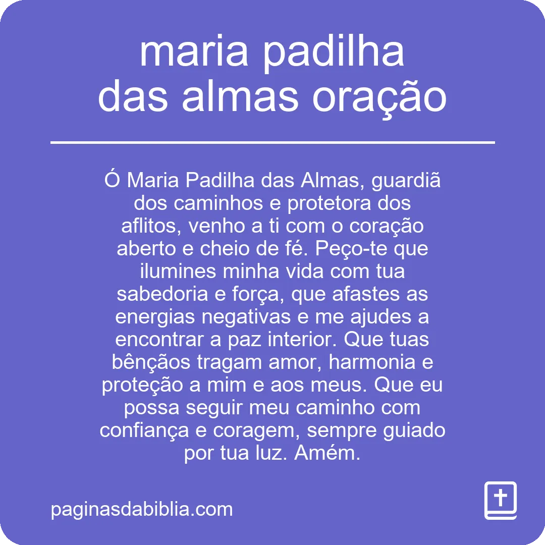 maria padilha das almas oração