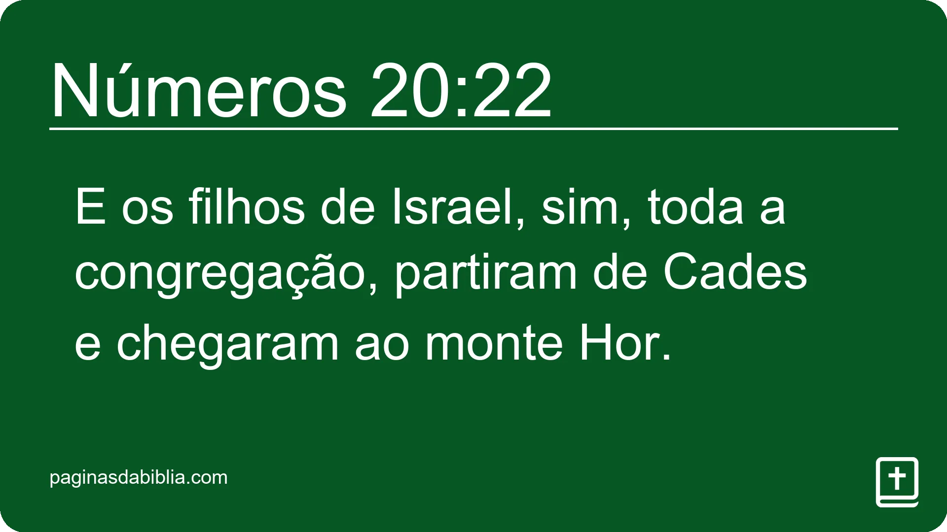 Números 20:22