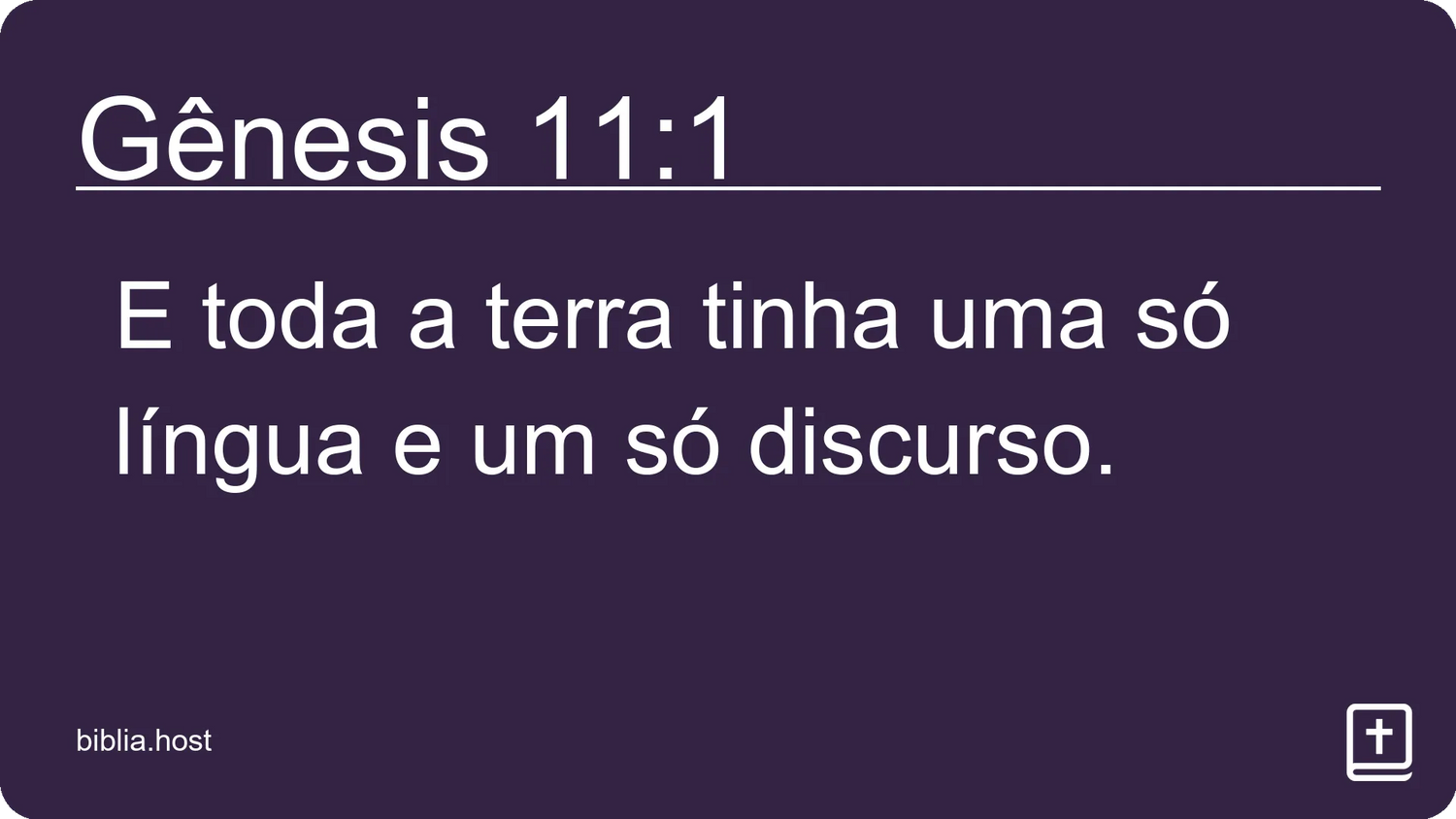 Gênesis 11:1