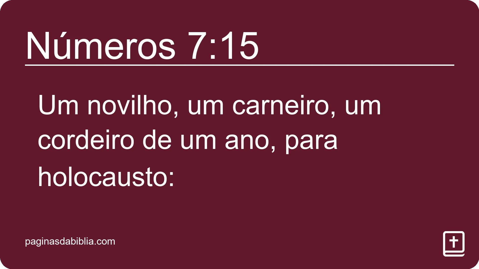 Números 7:15