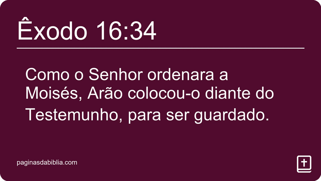 Êxodo 16:34