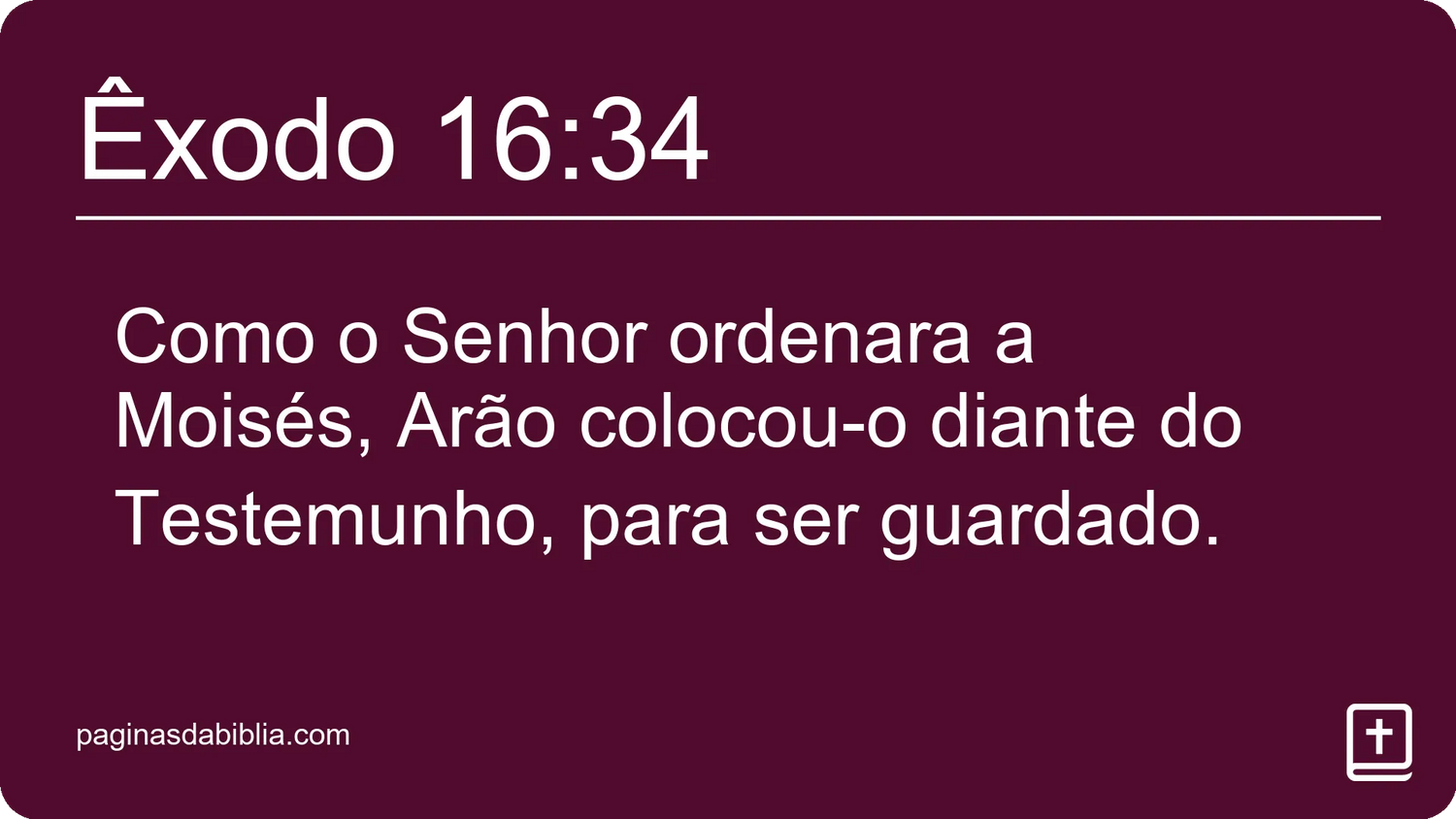 Êxodo 16:34