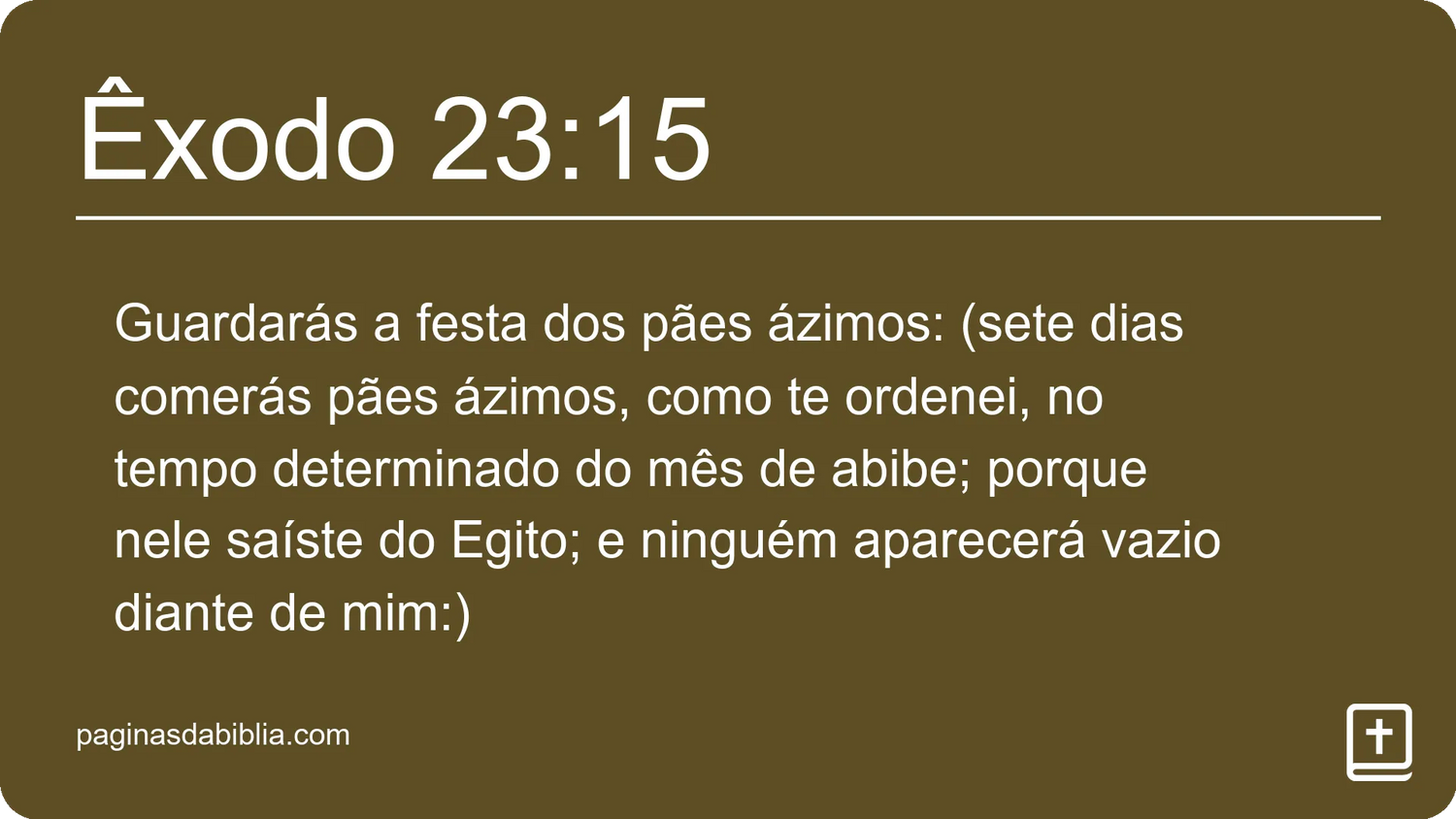 Êxodo 23:15