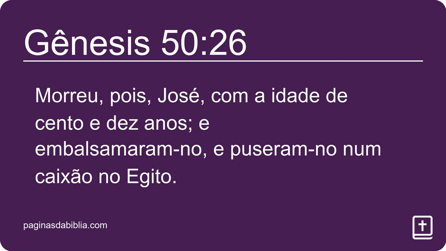 Gênesis 50:26