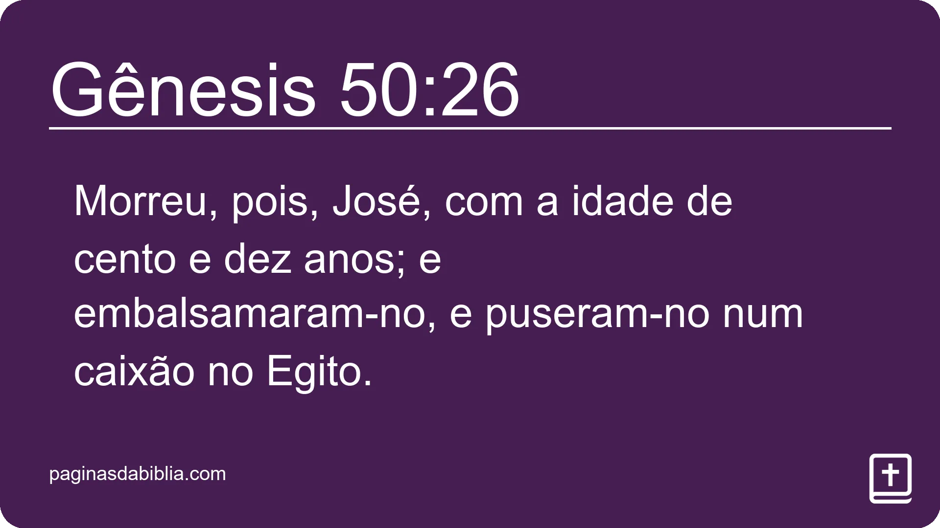 Gênesis 50:26