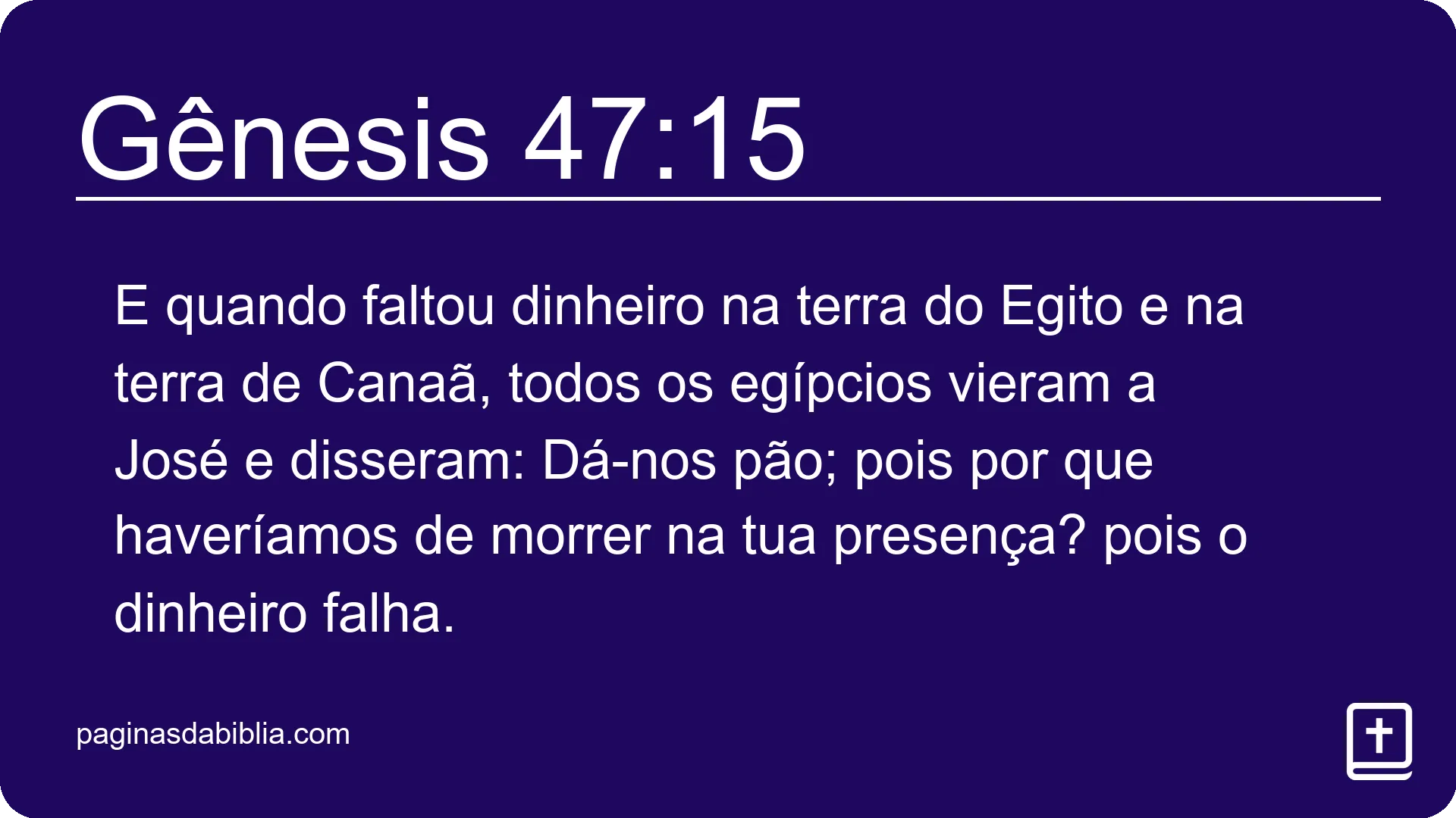 Gênesis 47:15