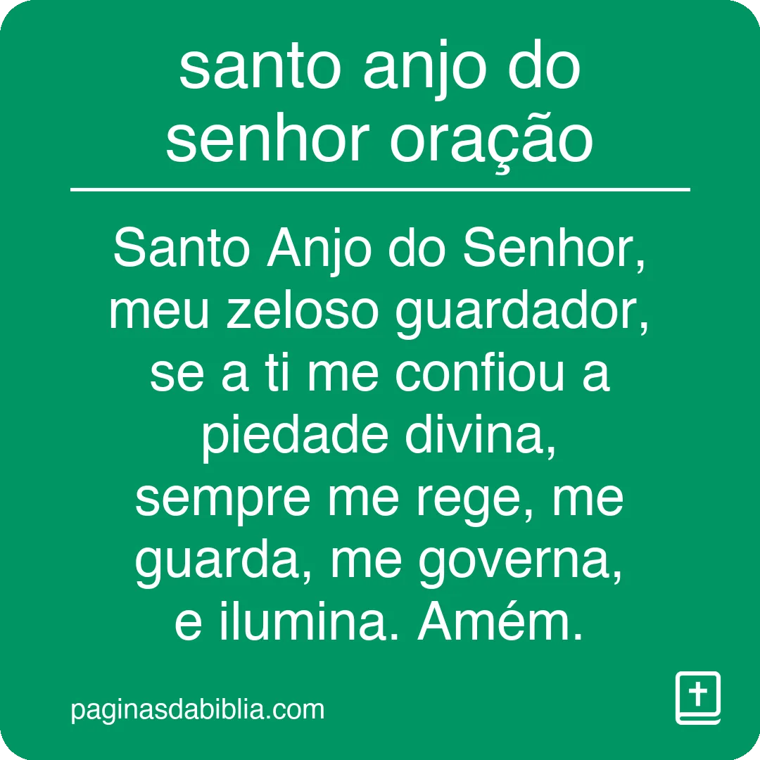 santo anjo do senhor oração