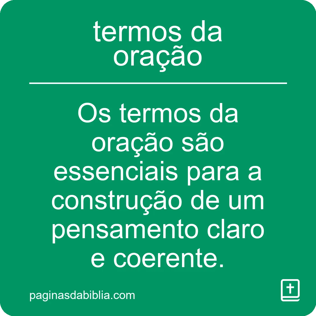 termos da oração