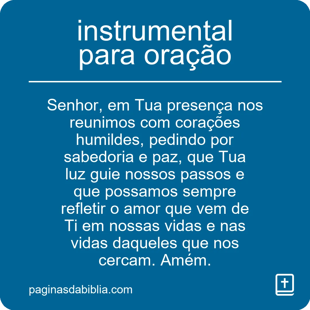 instrumental para oração