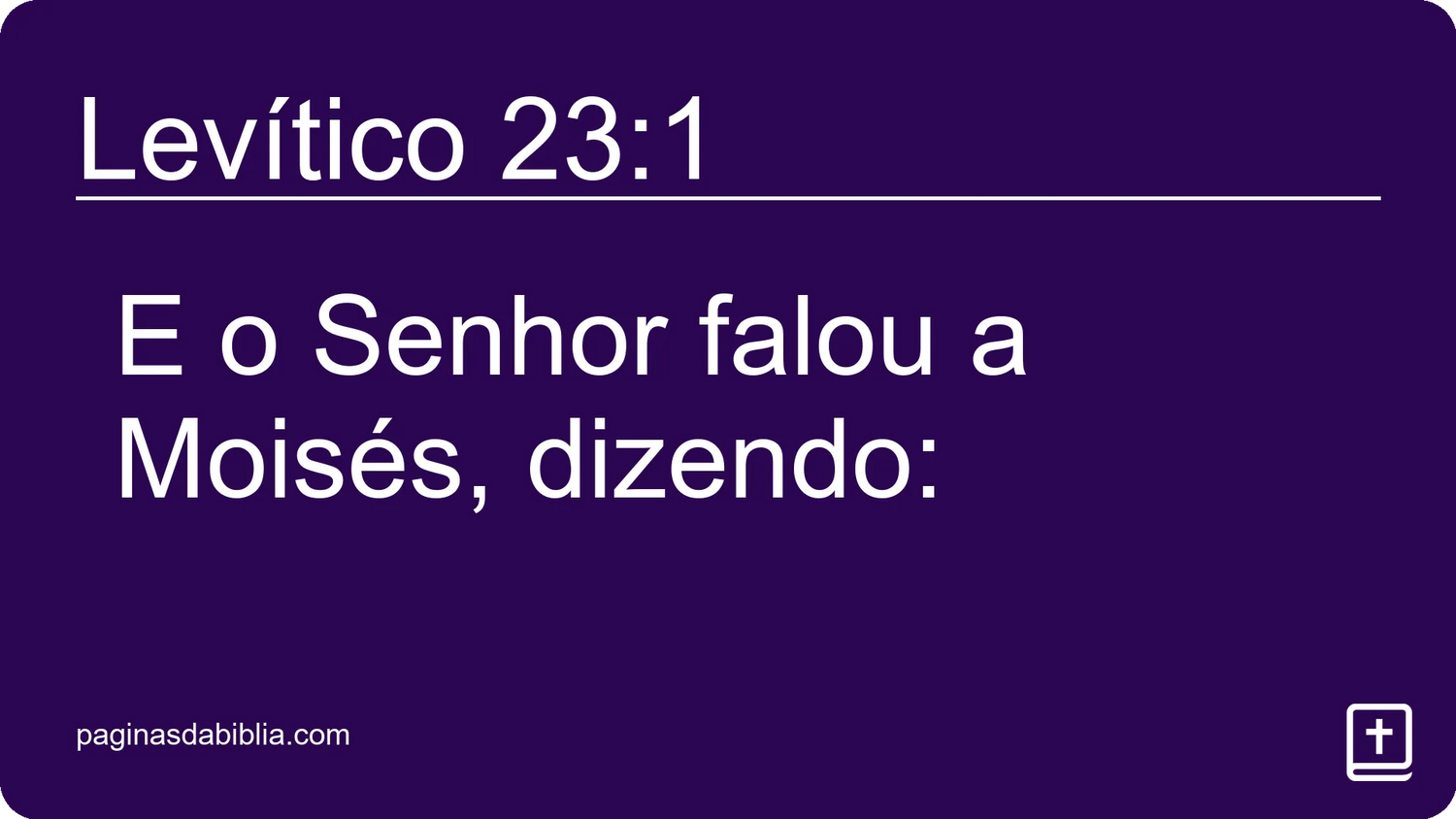 Levítico 23:1