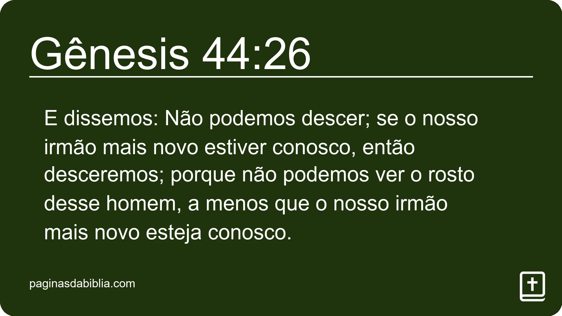 Gênesis 44:26