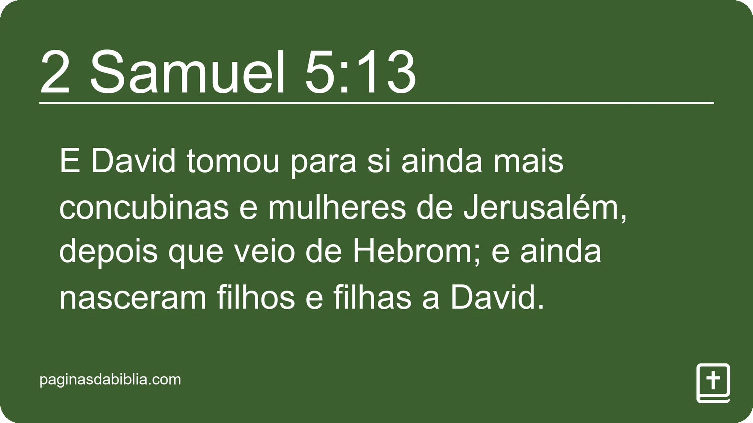 2 Samuel 5:13