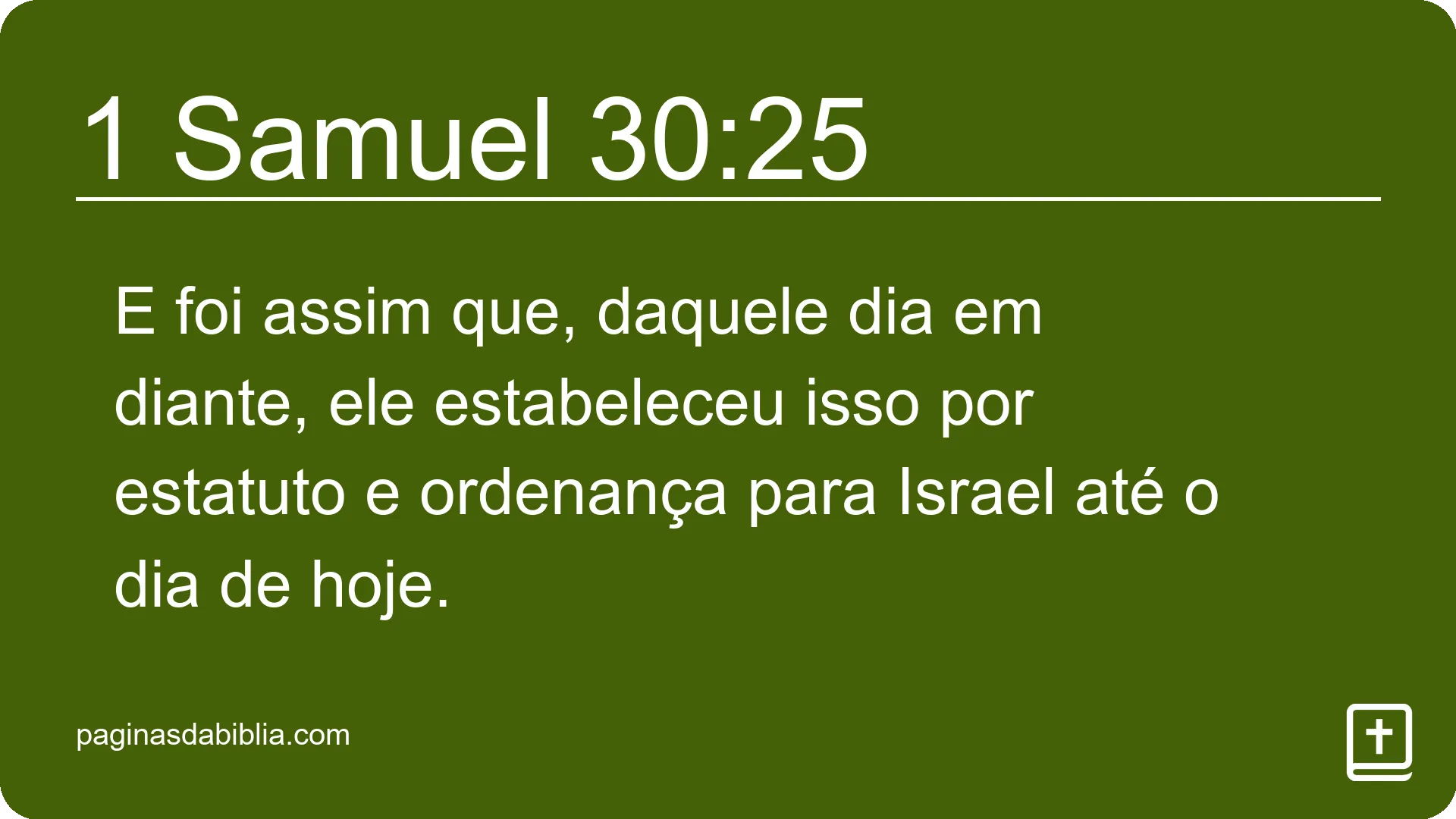 1 Samuel 30:25