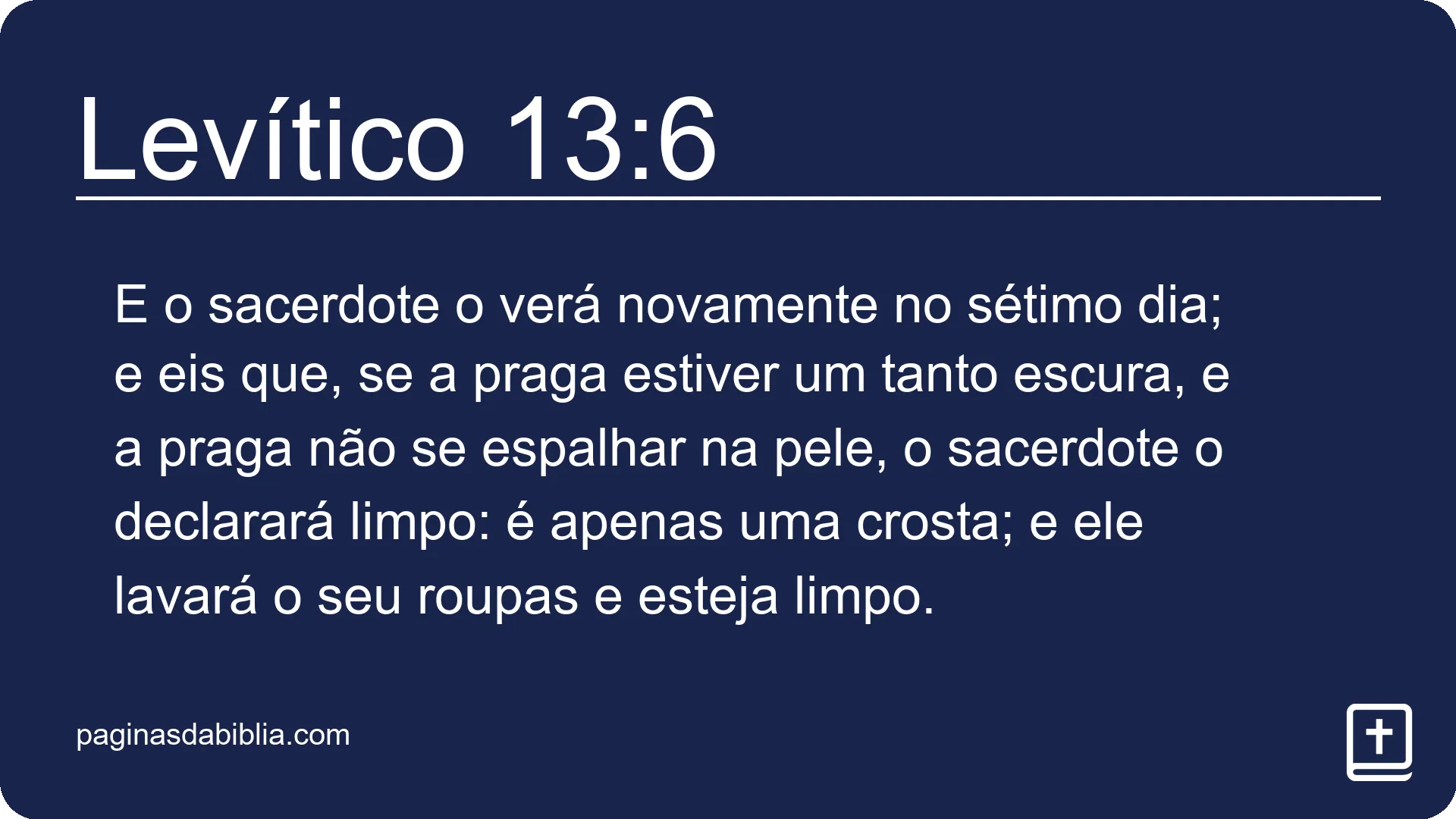 Levítico 13:6