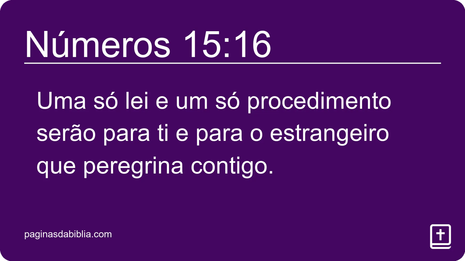 Números 15:16