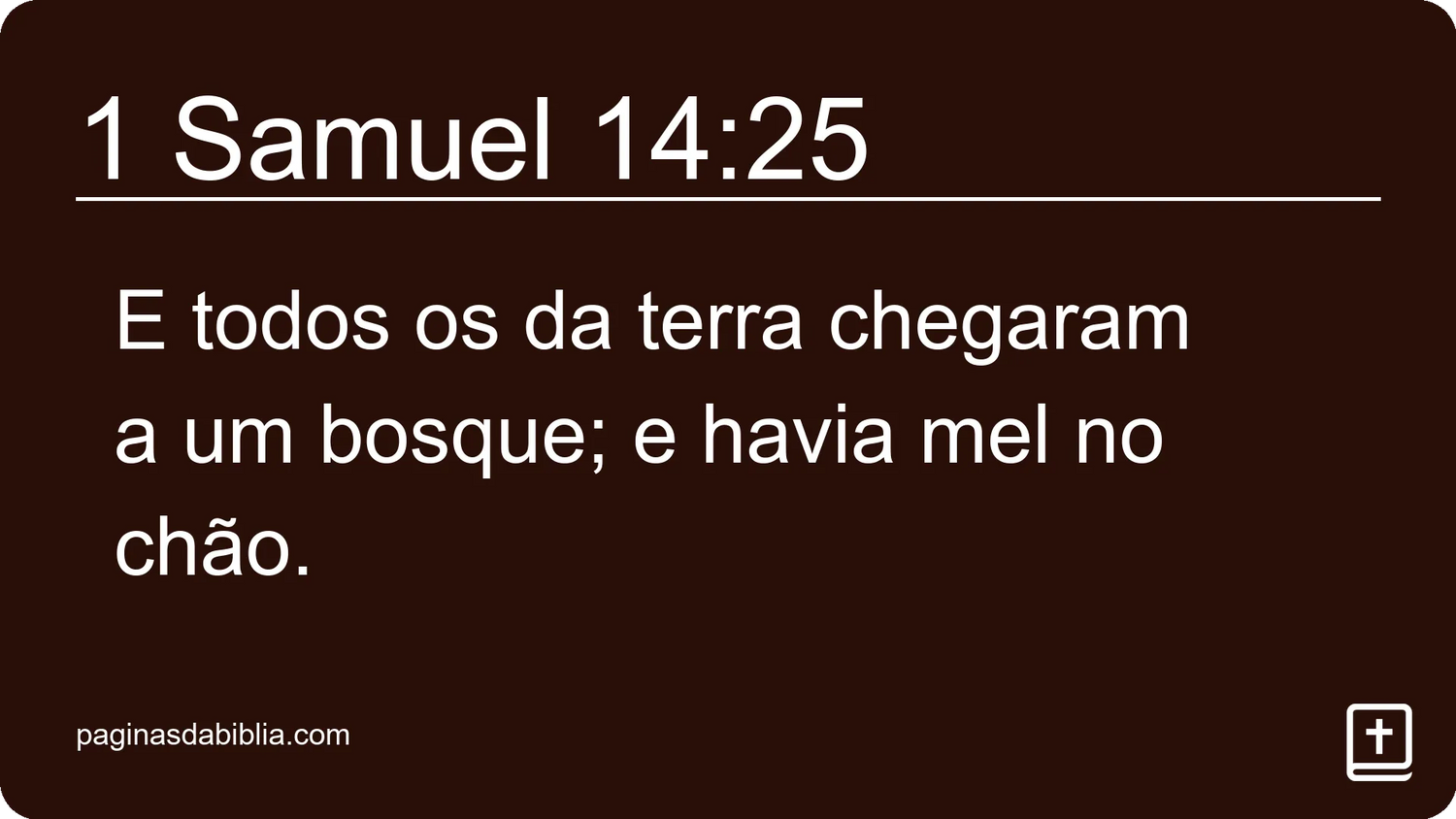 1 Samuel 14:25