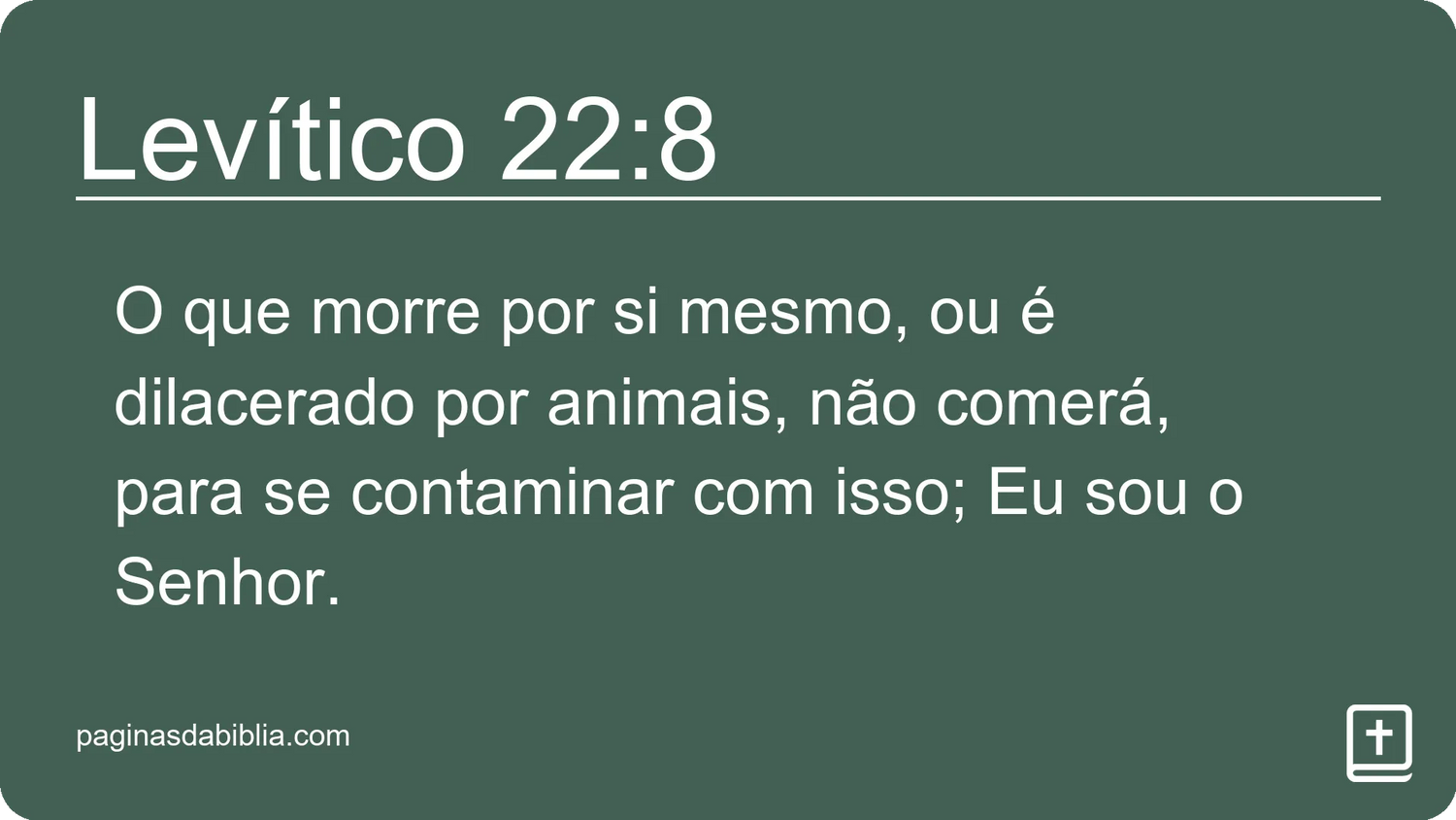 Levítico 22:8