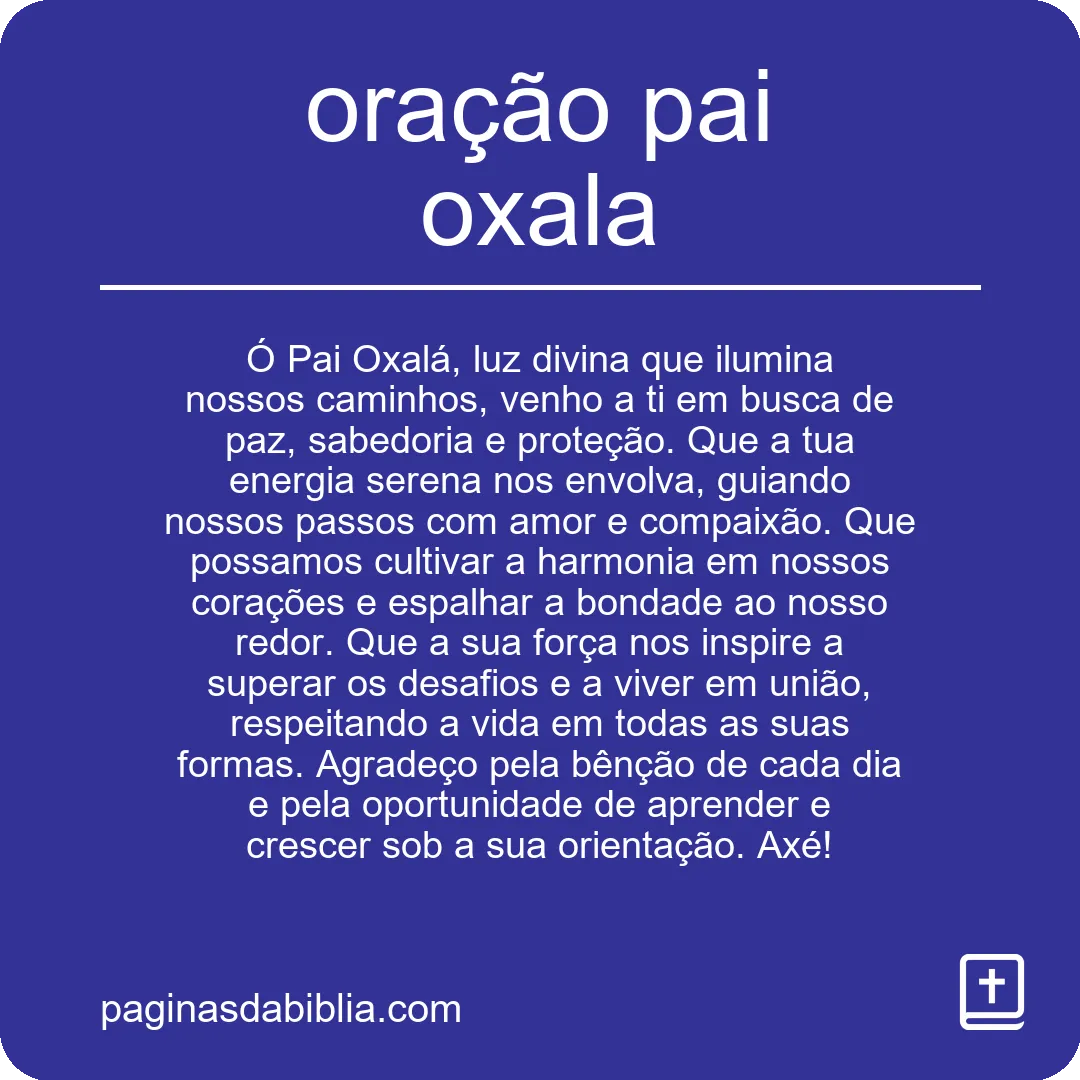 oração pai oxala