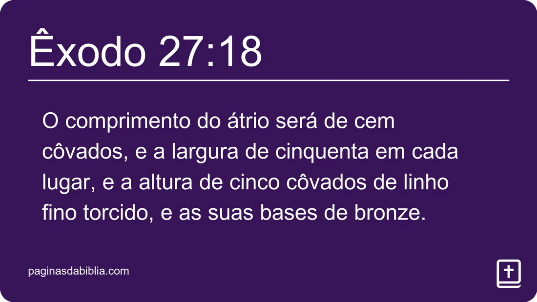 Êxodo 27:18