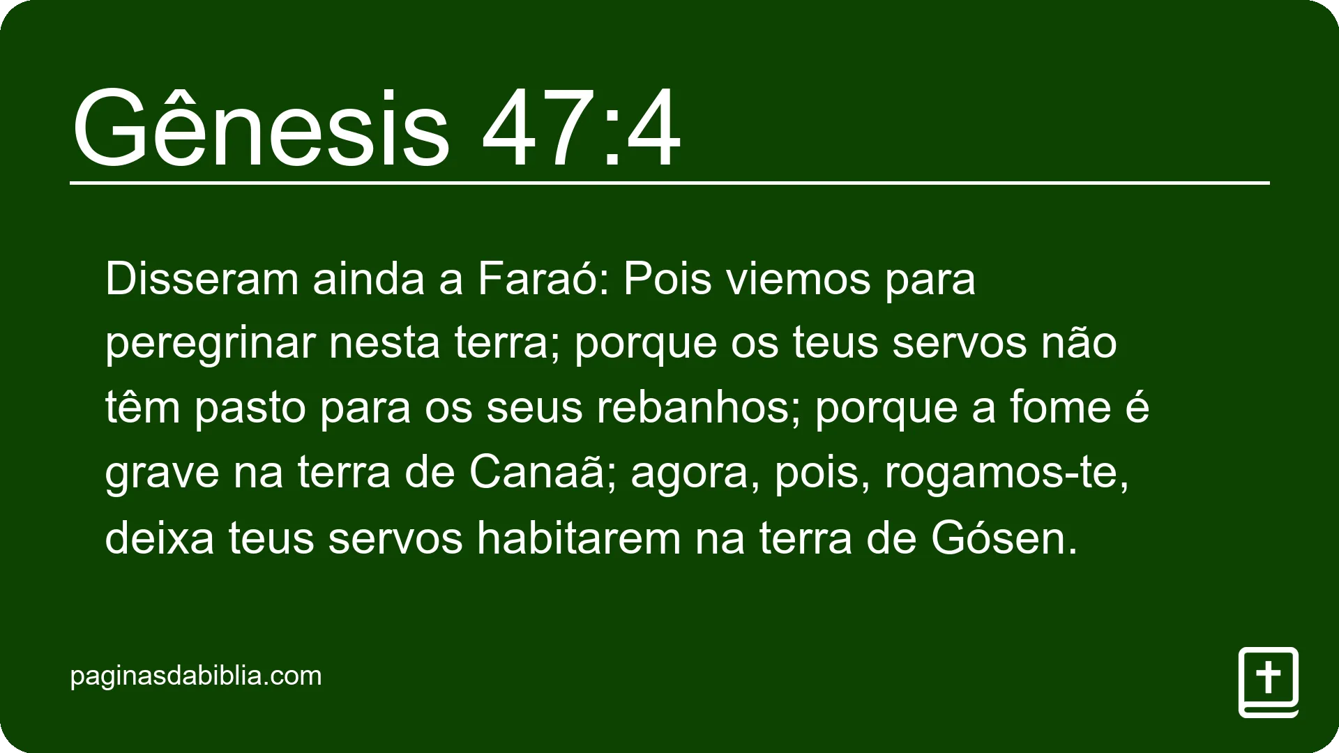 Gênesis 47:4