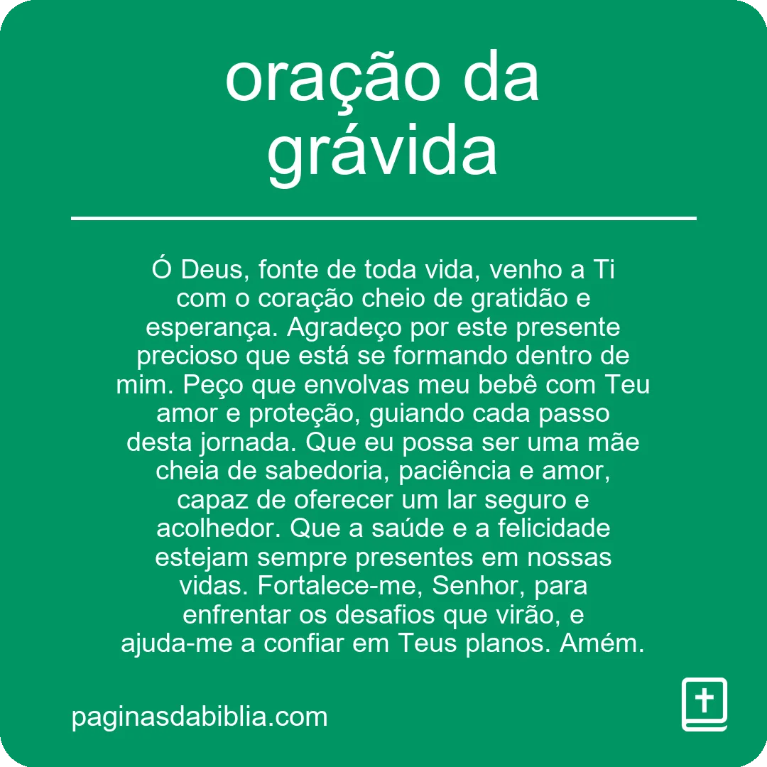 oração da grávida