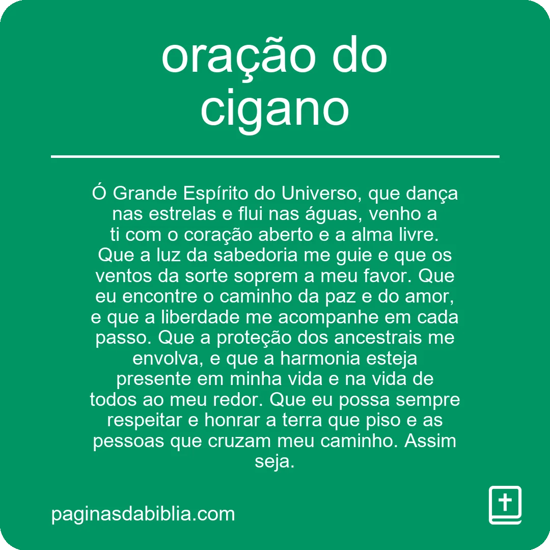 oração do cigano