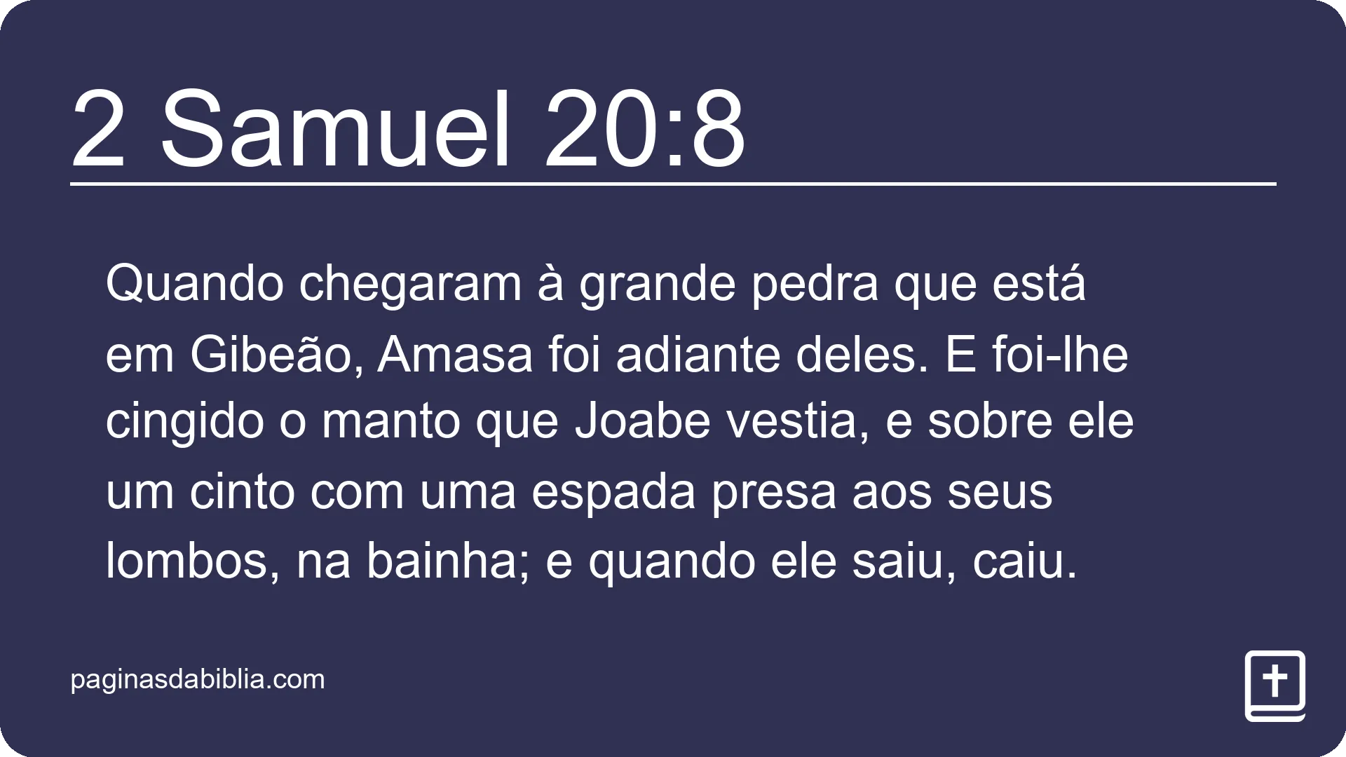 2 Samuel 20:8