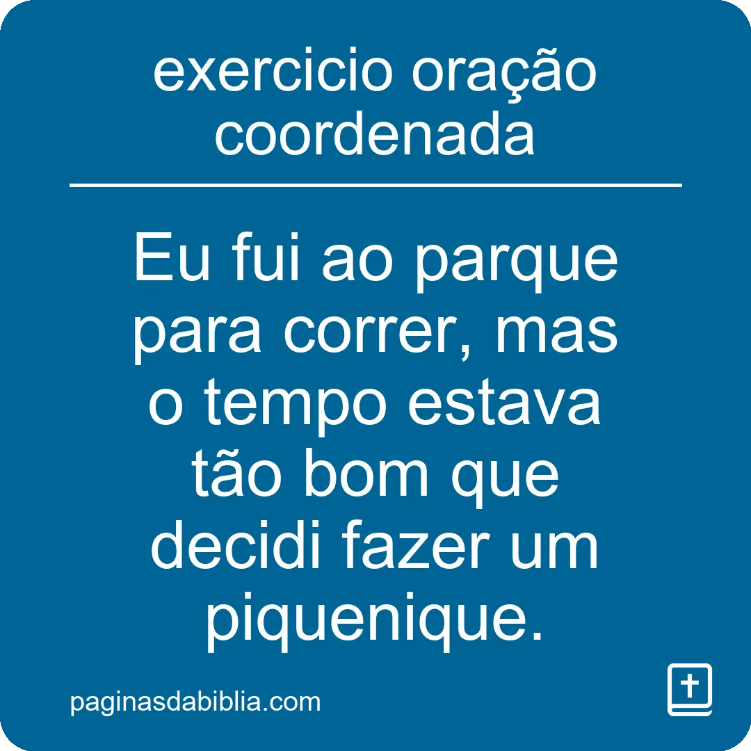 exercicio oração coordenada