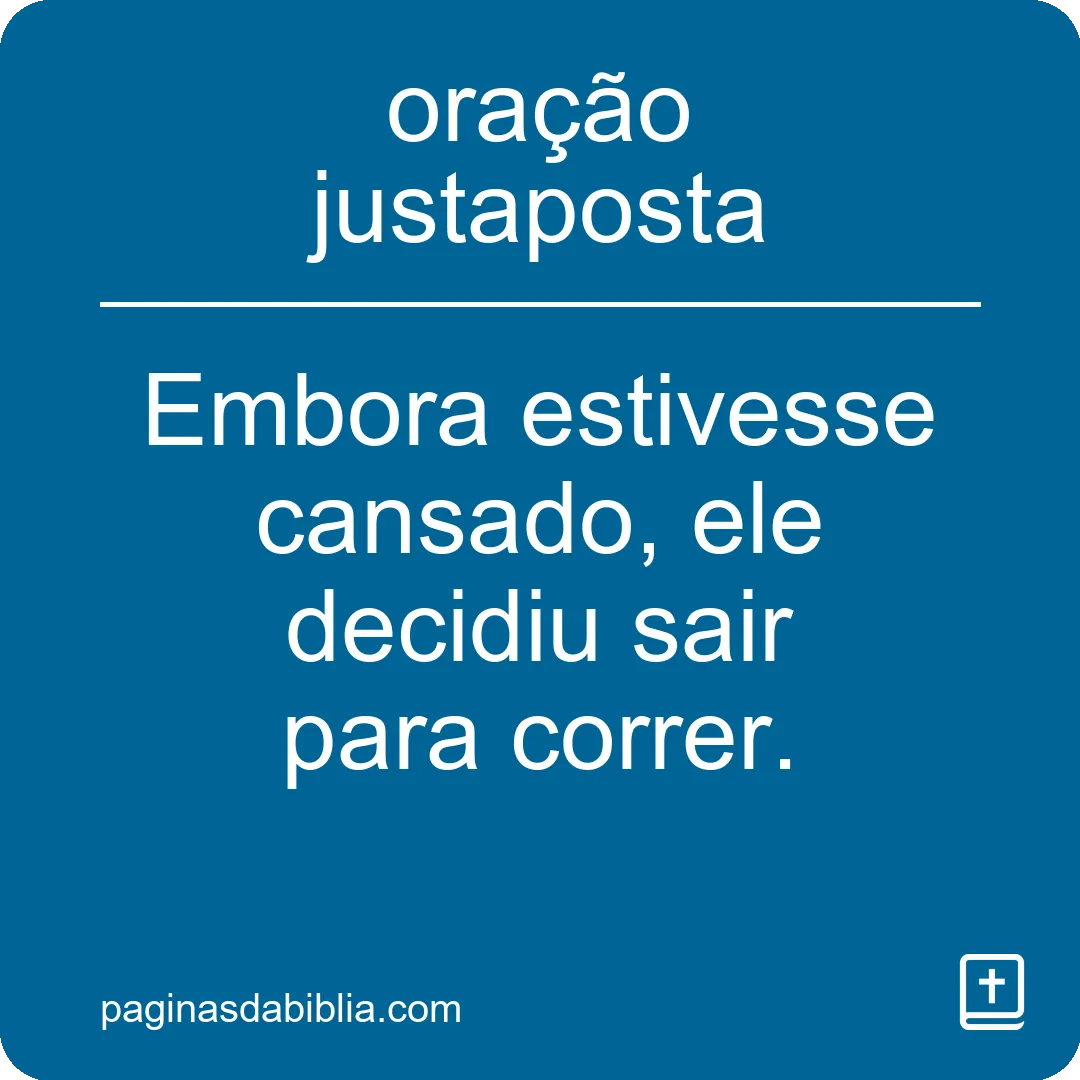 oração justaposta