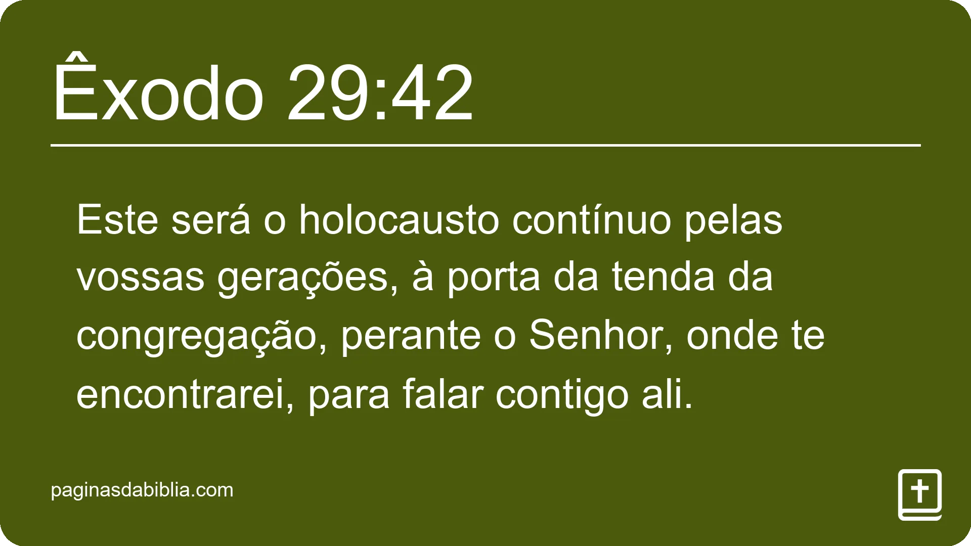 Êxodo 29:42