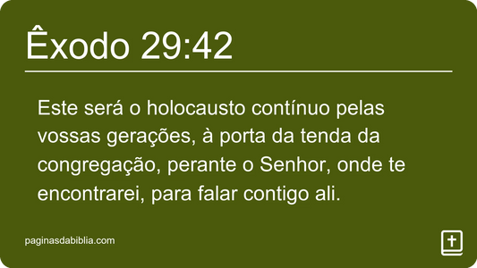 Êxodo 29:42