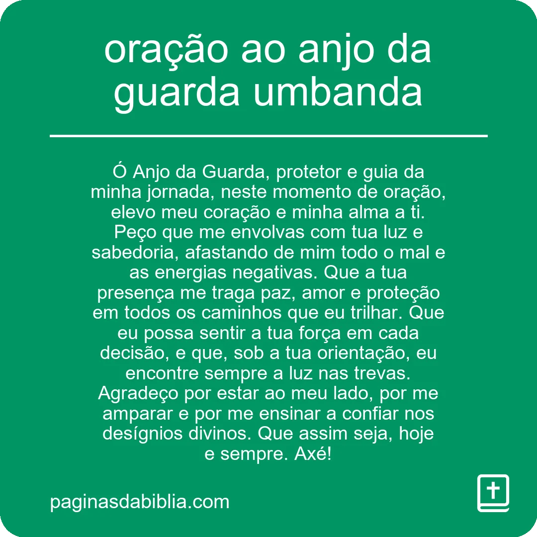 oração ao anjo da guarda umbanda